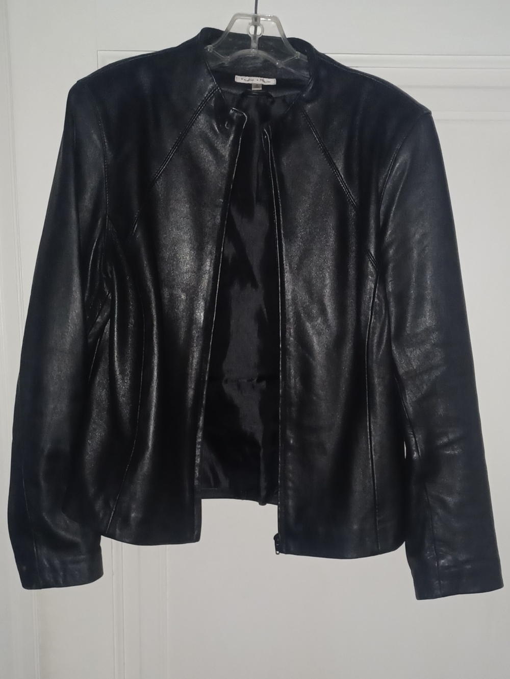 Classic Black Leather Jacket - Women's